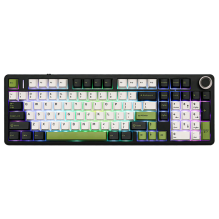 Teclado mec&aacute;nico Aula F99 al&aacute;mbrico, 90%, espa&ntilde;ol, red switch, pads absorbentes, RGB, blanco/negro/verde &ndash; 8500-0007