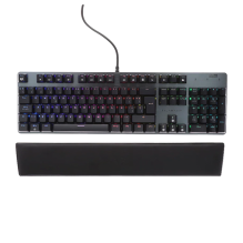 Teclado Gamer Óptico-Mecánico Dominate GKX775, RGB, USB, reposamuñecas acolchado, recargable, Legend Gris – BR-932691
