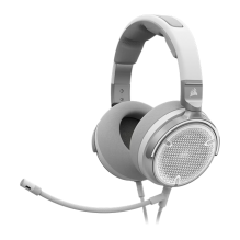 Diadema Corsair VIRTUOSO PRO Open Back, Alámbricos 3.5 mm, Drivers de Grafeno 50 mm, Micrófono Desmontable, Blanco – CA-9011371-NA