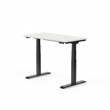 Escritorio Eléctrico Munfrost MoonStone | Base Negra Advanced | 75x120cm | Altura Ajustable | Color Alaska | MFMESC2B + MFC7122A- Exclusivo para venta en linea