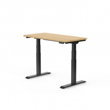 Escritorio Eléctrico Munfrost MoonStone | Base Negra Advanced | 75x120cm | Altura Ajustable | Color Nougat | MFMESC2B + MFC7122N- Exclusivo para venta en linea