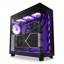 Gabinete NZXT H6 Flow RGB Negro, ATX, Cristal Templado, 3 Ventiladores RGB - CC-H61FB-R1