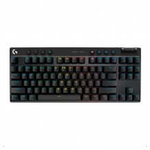 Teclado Mecánico Logitech PRO X TKL Negro, GX Brown, Lightsync RGB, Lightspeed, Bluetooth - 920-012127