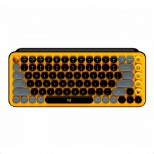 Teclado Mecánico Inalámbrico Logitech POP Keys Blast, Teclas para emojis intercambiables, Bluetooth, USB Logi Bolt, Inglés - 920-010713 