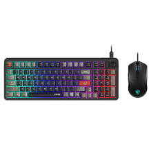Combo Teclado y Mouse Gamer MSI FORGE GK110 COMBO US, Al&aacute;mbrico USB 2.0, Teclado RGB de Membrana, Mouse 12,800 DPI, 7 Botones, Ingl&eacute;s &ndash; FORGE GK110 COMBO US