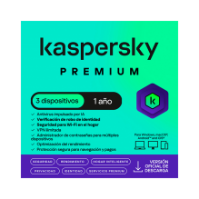 Kaspersky Premium, 3 Dispositivos, Suscripci&oacute;n 12 Meses, Licencia Digital ESD &ndash; KL1047ZDCFS