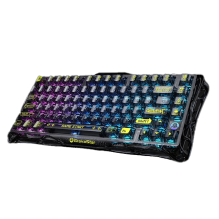 Teclado Mec&aacute;nico Gamer GravaStar Mercury K1 Lite, 75%, inal&aacute;mbrico, Transparent Black &ndash; GS K1 LITE_XTAL_BLK
