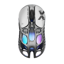 Mouse Gamer Inal&aacute;mbrico GravaStar Mercury X Pro, 8K Dongle, Interstellar Silver &ndash; GS X PRO_GRY