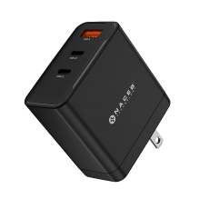Cargador de Pared Naceb NA-0144, GaN, 65W, 2&times; USB-C + USB-A