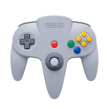 Control Inal&aacute;mbrico Nintendo 64 para Nintendo Switch Online, Dise&ntilde;o Cl&aacute;sico N64, Vibraci&oacute;n Integrada, USB-C, Gris &ndash; HAC-043