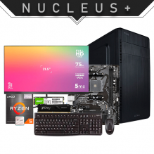 PC Nucleus + | AMD Ryzen 5 5600G | 8GB  3200Mhz | M.2 512GB  3,300 / 2,700MB/s | Monitor | Teclado y Mouse