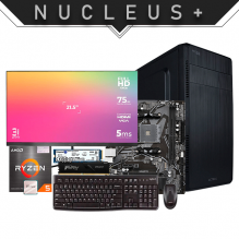 PC Nucleus + | Ryzen 5 5600G | 8 GB 3200 MHz | SSD M.2 500 GB | Gráficos integrados | Monitor | Teclado y Mouse