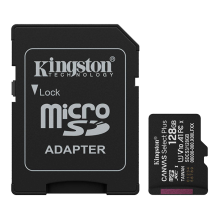 Memoria microSD Kingston Canvas Select Plus Gen3, 128GB, microSDXC, UHS-I, Clase 10, A1 &ndash; SDCS3/128GB