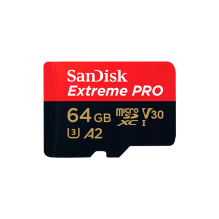 Memoria MicroSDXC SanDisk Extreme PRO, 64 GB, UHS-I, Clase 10, U3, V30, A2, hasta 200 MB/s - SDSQXCU-064G-GN6MA