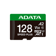 Tarjeta de Memoria MicroSD ADATA Speed Plus, 128GB, Clase 10, UHS-I, U3, V30, A2, con Adaptador &ndash; UD128GUI3V30A2SP-RA1