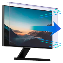 Filtro Anti Luz Azul RedANGEL para Monitor 27", tipo colgante, antirreflejo, protecci&oacute;n ocular &ndash; X004R5447P